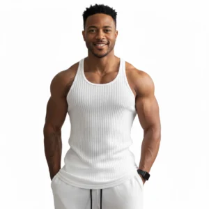 Produits 65 débardeur vierge côtelé en tricot décontracté respirant pour hommes