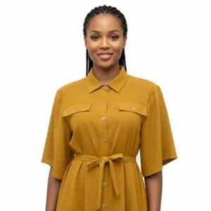 Nouvelle Robe à Col Revers Pour Femmes