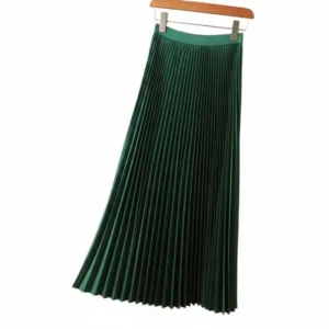 Jupe Plissee En Satin Pour Femmes