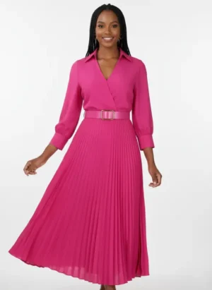 Robe Longue Plissée Elégante Pour Femmes