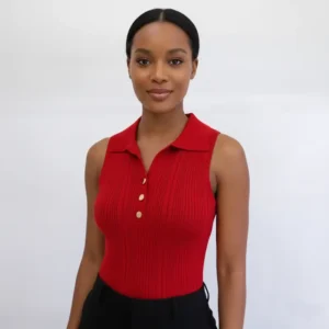 Polo Élégance Côtelée pour Femmes