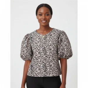 Blouse Veste en Manches Bouffantes pour Femmes