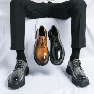 Chaussures en Cuir Homme Basses à 3 Semelle