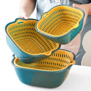 Produits 29 Panier Ménage Fruits Bol Cuisine Multifonctionnel Panier Drain Cadre