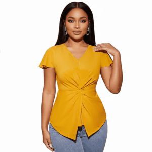 Blouse à Col en V pour Femmes