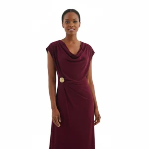 Robe Longue à Col Montant pour Femmes