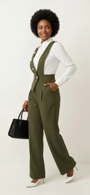 Ensemble pour Femme Taille Haute à Poches Tenue Décontractée